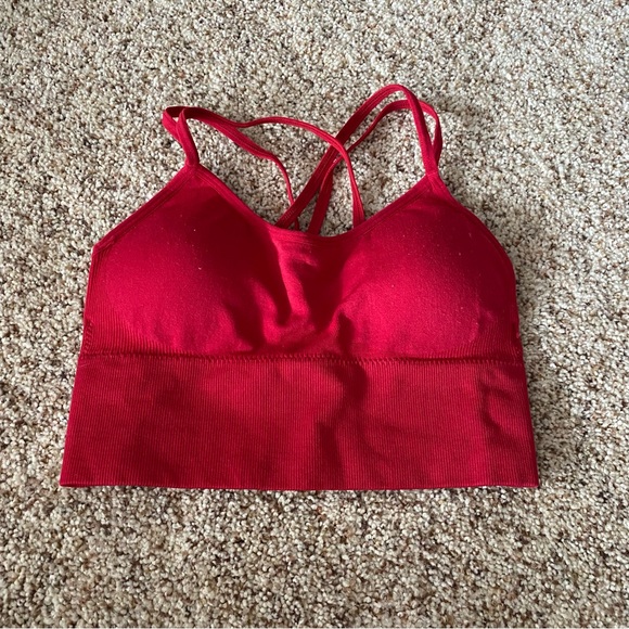 Other - Red padded sports bra